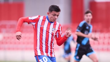 Rubén Gómez, con el juvenil del Atlético.