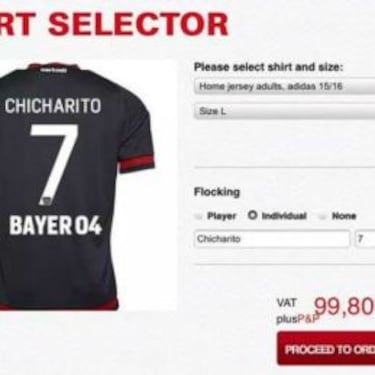 A la venta playera del Chicharito con el Bayer Leverkusen