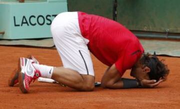 Rafa Nadal en Roland Garros de 2012, ganó a Novak Djokovic.