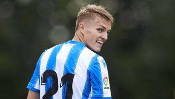 Odegaard, con la Real Sociedad.
