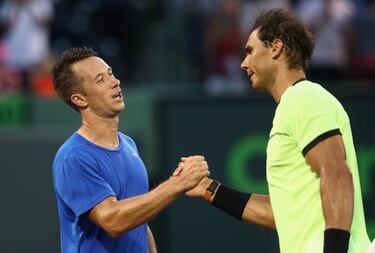 Nadal averts disaster on 1,000th ATP match in Miami