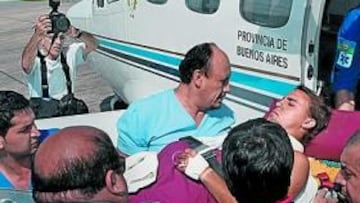 <b>URGENCIA.</b> Buonanotte fue trasladado a un hospital de Capital Federal en un avión medicalizado.