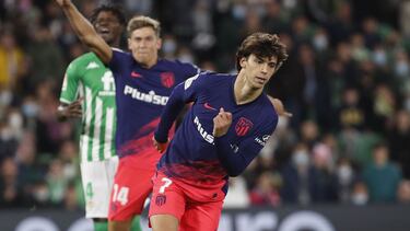 João Félix celebra el 0-1 en el Betis-Atlético