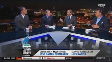 También en el Mundial de Rusia, Tv Azteca y ESPN, juntaron a Christian Martinoli, Luis García, David Faitelson y José Ramón Fernández. Los cuatro hicieron equipo años atrás en la televisora del Ajusco. Uno de sus segmentos más recordados fue el día que México derrotó a Alemania por un gol a cero.