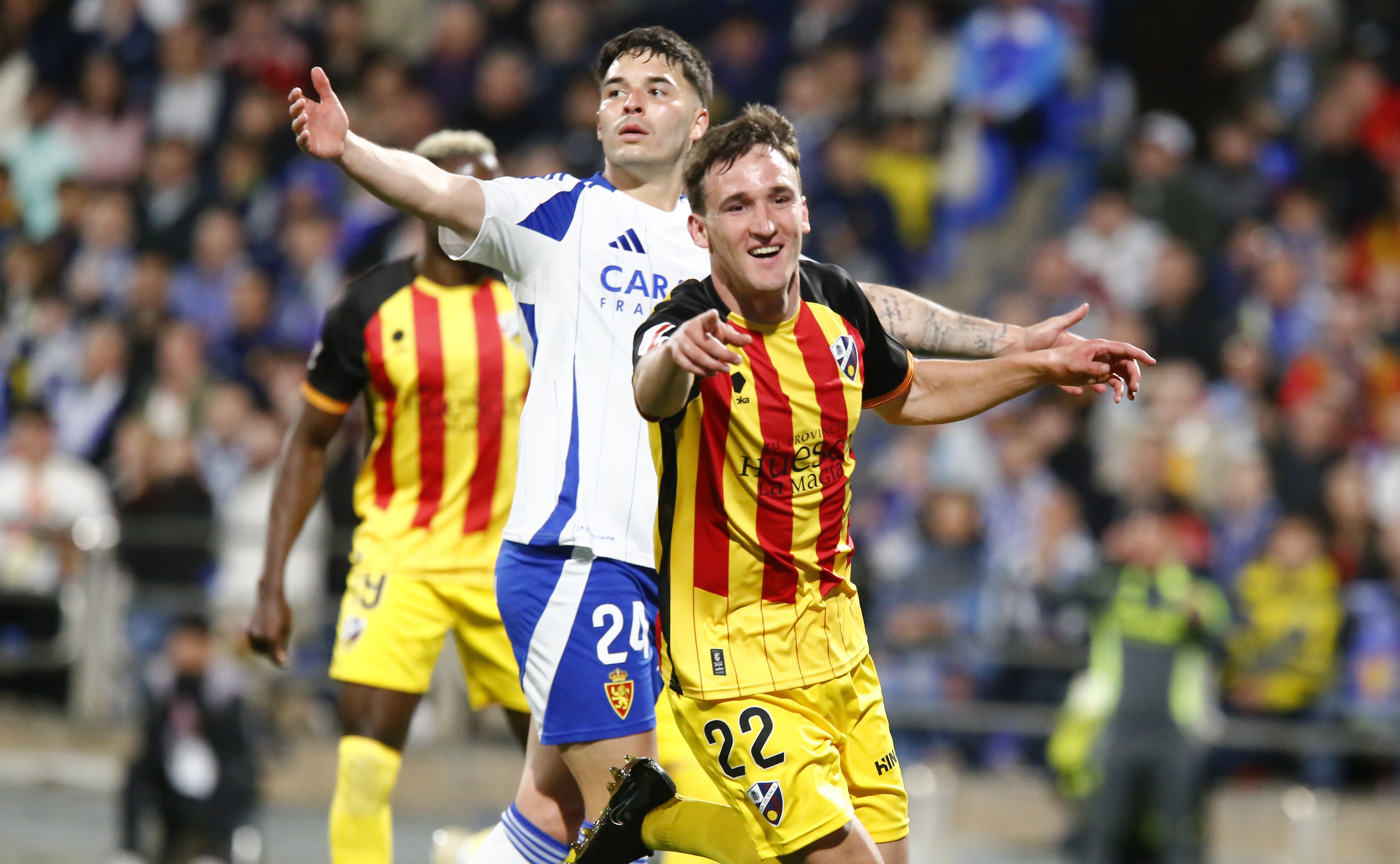 27/04/25 PARTIDO SEGUNDA DIVISION  REAL ZARAGOZA - SD HUESCA   gol 1-1 kortajarena ALEGRIA
