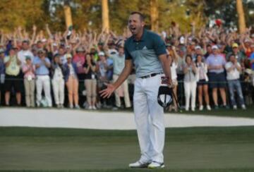 Sergio Garcia celebrates winning his first major.