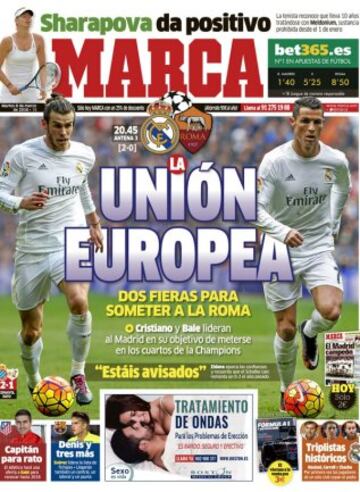 Portadas de la prensa mundial