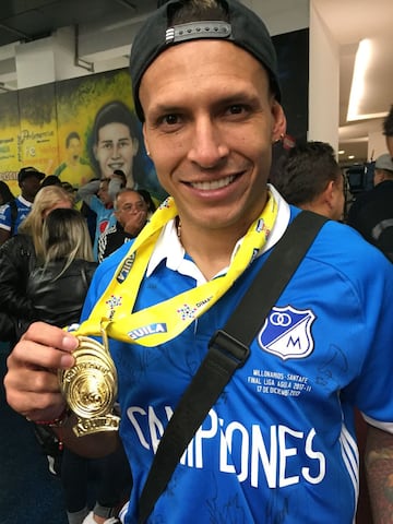 Domínguez festejó su cumpleaños con el título de Millonarios. El mediocampista fue clave en el semestre del equipo.