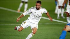 Carvajal, durante el Real Madrid-Getafe.