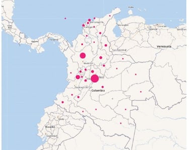 Mapa de casos y muertes por coronavirus por departamentos en Colombia: hoy, 14 de enero