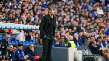SAN SEBASTIÁN, 27/01/2024.-El técnico de la Real Sociedad Imanol Alguacil durante el partido de la jornada 22 de LaLiga EA Sports entre la Real Sociedad y el Rayo Vallecano, este sábado en el estadio Reale Arena en San Sebastián.-EFE/ Javier Etxezarreta