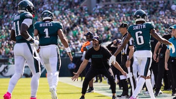 Follow the latest updates as the Philadelphia Eagles visit the New York Giants at MetLife Stadium today, Sunday October 20, 2024.