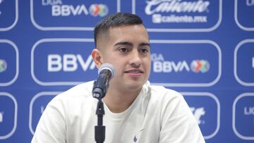 Erick Sanchez of America during the media day prior to Final Match between Monterrey and America as part of the Liga BBVA MX, Torneo Apertura 2024 at Hotel Presidente Intercontinental on December 11, 2024 in Puebla, Mexico.
