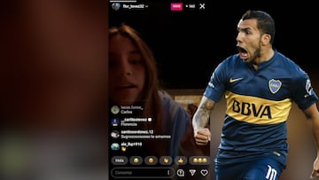 "Anda a dormir": el notable momento de Tevez en el live de su hija