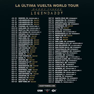 Nuevos conciertos de Daddy Yankee en México: cuándo y en qué ciudades serán
