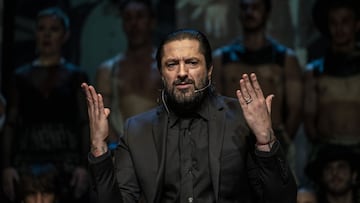 Rafael Amargo dando una rueda de prensa en el Teatro La Latina, de Madrid.