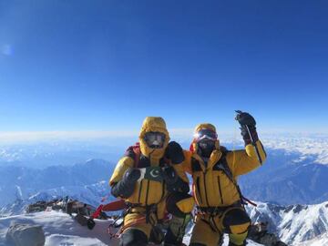 Sadpara and Moro on the summit.