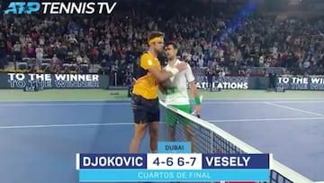 Resumen del Vesely vs. Djokovic de Dubai