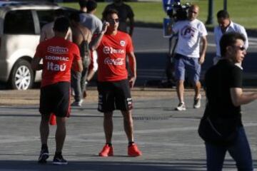 Los seleccionados visitaron la estatua de Rocky Balboa en Filadelfia.