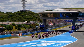 Salida de MotoGP en Jerez 2024.