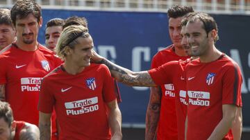 Entrenamiento del Atlético de Madrid.