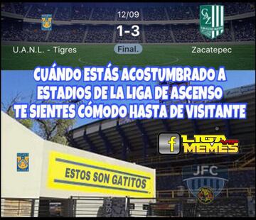 Los regiomontanos cayeron 1-3 ante Zacatepec en el Estadio Universitario, por lo que las burlas no se hicieron esperar para el cuadro universitario.