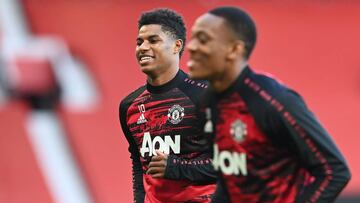 Entrenamiento de Rashford y Martial