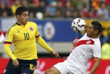 James Rodríguez con Joel Sánchez.