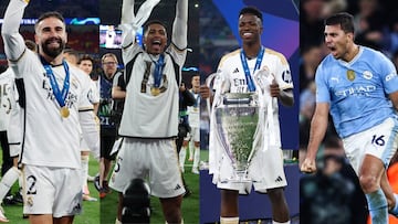 Carvajal, Bellingham, Vinicius y Rodrigo, favoritos para el Balón de Oro.