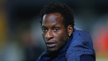 FILE: Former England and Aston Villa defender Ugo Ehiogu dies at 44 after suffering a cardiac arrest. CHESTER, ENGLAND - JANUARY 25: Ugo Ehiogu manager of Tottenham Hotspur U21 looks on prior to the Barclays U21 Premier League match between Liverpool U21