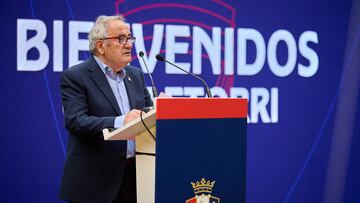 Sabalza durante el acto con las empresas.