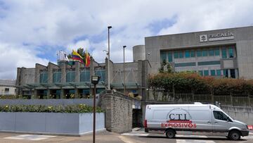 FILE PHOTO: A general view of the attorney general's office on the day Nicolas Petro, son of Colombian President Gustavo Petro, was arrested as part of an investigation into money laundering and illicit enrichment, in Bogota, Colombia, July 29, 2023. REUTERS/Vannessa Jimenez/File Photo