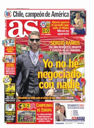 Las portadas de AS de julio