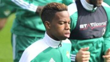 Musonda en un entrenamiento del Betis.