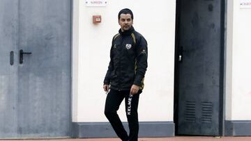 Míchel, en un entrenamiento del Rayo.