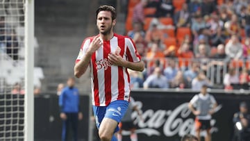 Cop celebra el 0-1 en Mestalla. No jugar&aacute; ante el Granada por sanci&oacute;n.