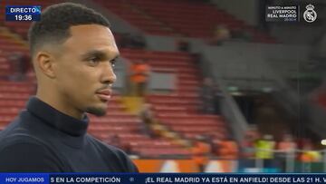 El momentazo de Trent emocionado al volver a pisar el césped de Anfield: pelos de punta