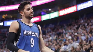 Ricky Rubio, durante el partido contra Utah Jazz.