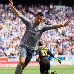 Cristiano supera a Di Stéfano y Raúl como goleador en la Liga