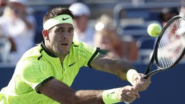 Juan Martín del Potro, en su partido del reencuentro con Nueva York.