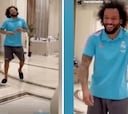 Marcelo desata las risas de Vinicius, Casemiro y Militao con esta imitación