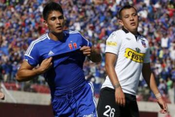 Juan Ignacio Duma fue héroe del Superclásico del 05-05-2013, anotando dos goles en el 3-2 sobre Colo Colo en el Nacional.