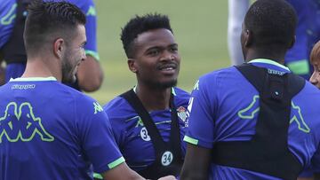 Kaptoum, durante un entrenamiento. 