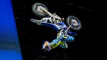José Mincha jumps inside of the Roig Arena in Valencia, Spain, on September 22 2025