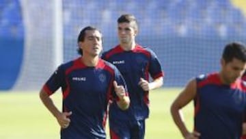 Pedro R&iacute;os, en un entrenamiento.