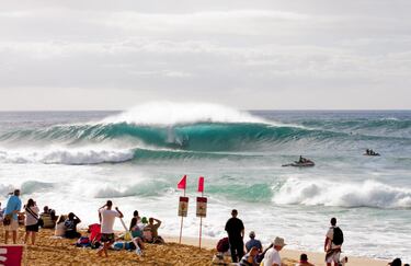 Durante un Pipe Masters.