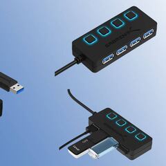 Este ‘hub’ USB de cuatro puertos tiene más de 31.400 valoraciones en Amazon