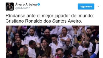 Arbeloa encumbra a Cristiano tras su exhibición en el derbi