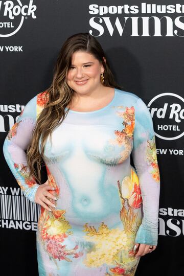 SENSITIVE MATERIAL. THIS IMAGE MAY OFFEND OR DISTURB Remi Bader arrives for the launch of the Sports Illustrated Swimsuit 2023 issue in New York City, U.S., May 18, 2023. REUTERS/Jeenah Moon