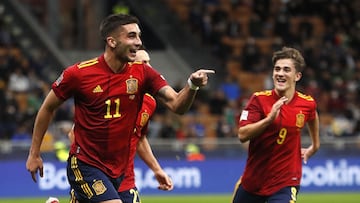 06/010/21 PARTIDO UEFA NATIONS LEAGUE
SEMIFINAL ESTADIO SAN SIRO
ITALIA - SELECCION ESPAÑOLA ESPAÑA
SEGUNDO GOL FERRAN TORRES 0-2 ALEGRIA